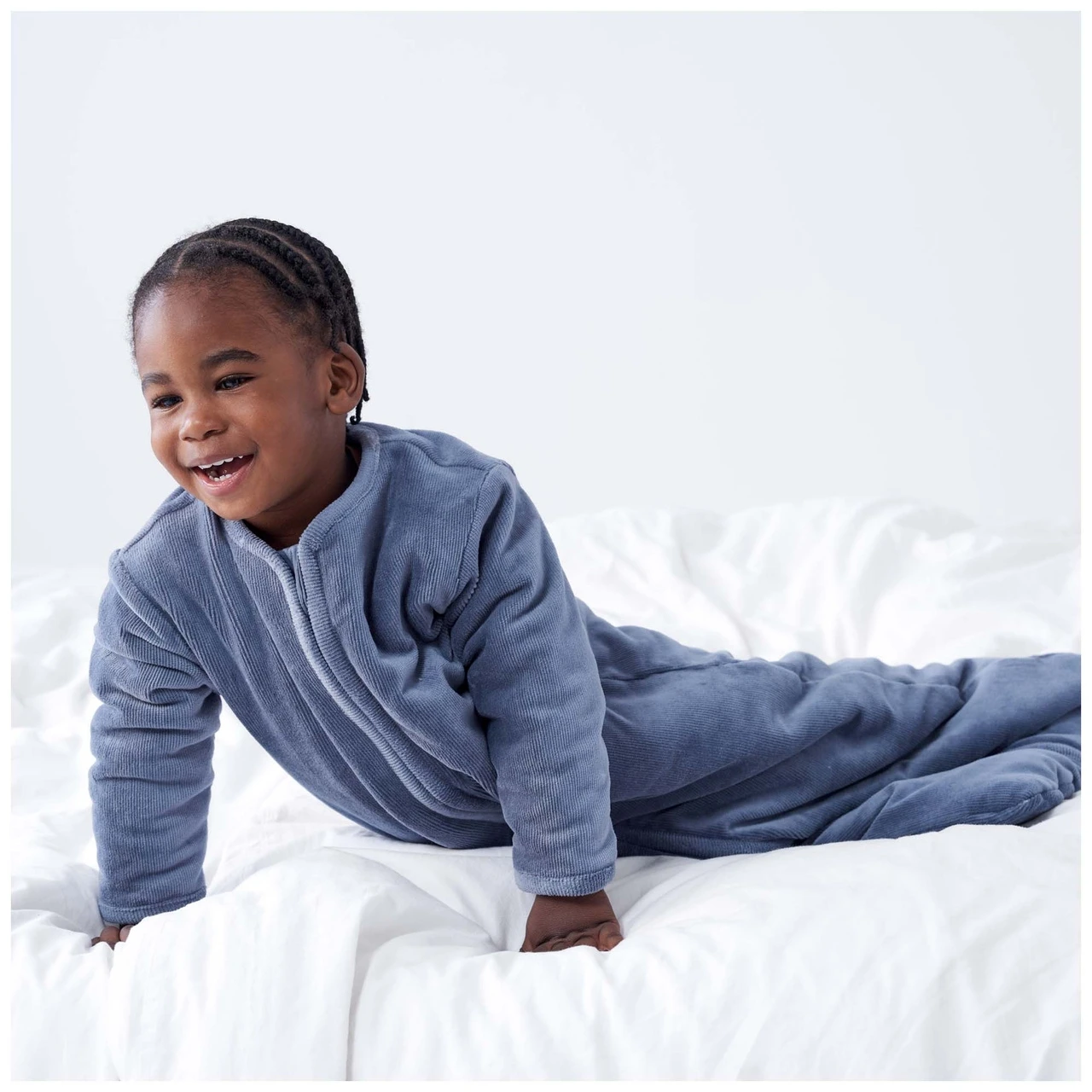 Prénatal Slaapzak Rib Velour Blauw 4 Prénatal Slaapzak Rib Velour Blauw - Afbeelding 4