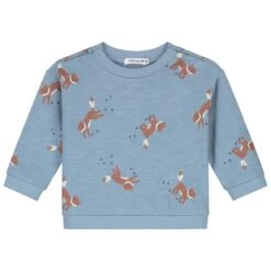 Prénatal Newborn Sweater Lange Mouwen Dierenprint Blauw