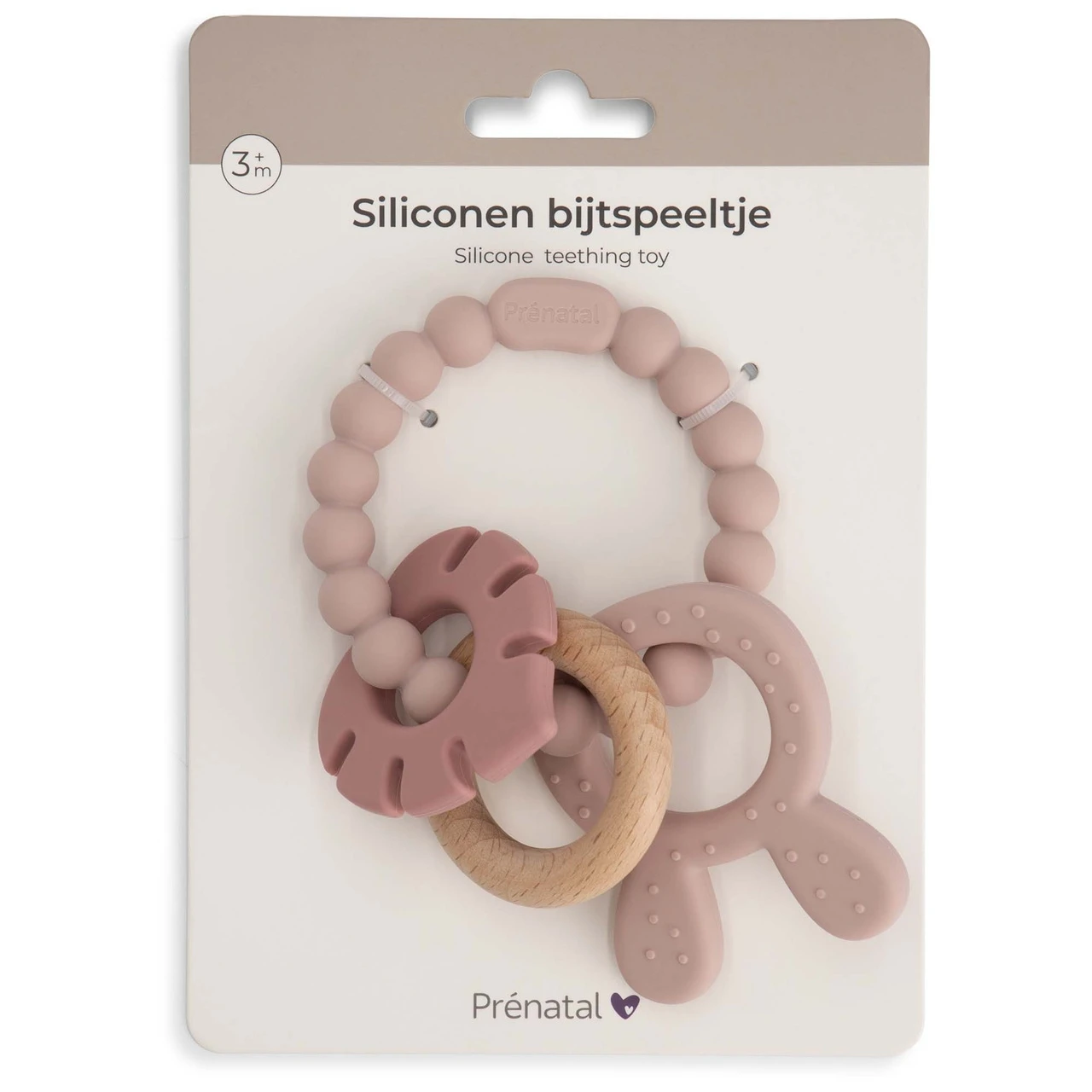 Prénatal Siliconen Bijtspeeltje Blad Roze 2 Prénatal Siliconen Bijtspeeltje Blad Roze - Afbeelding 2