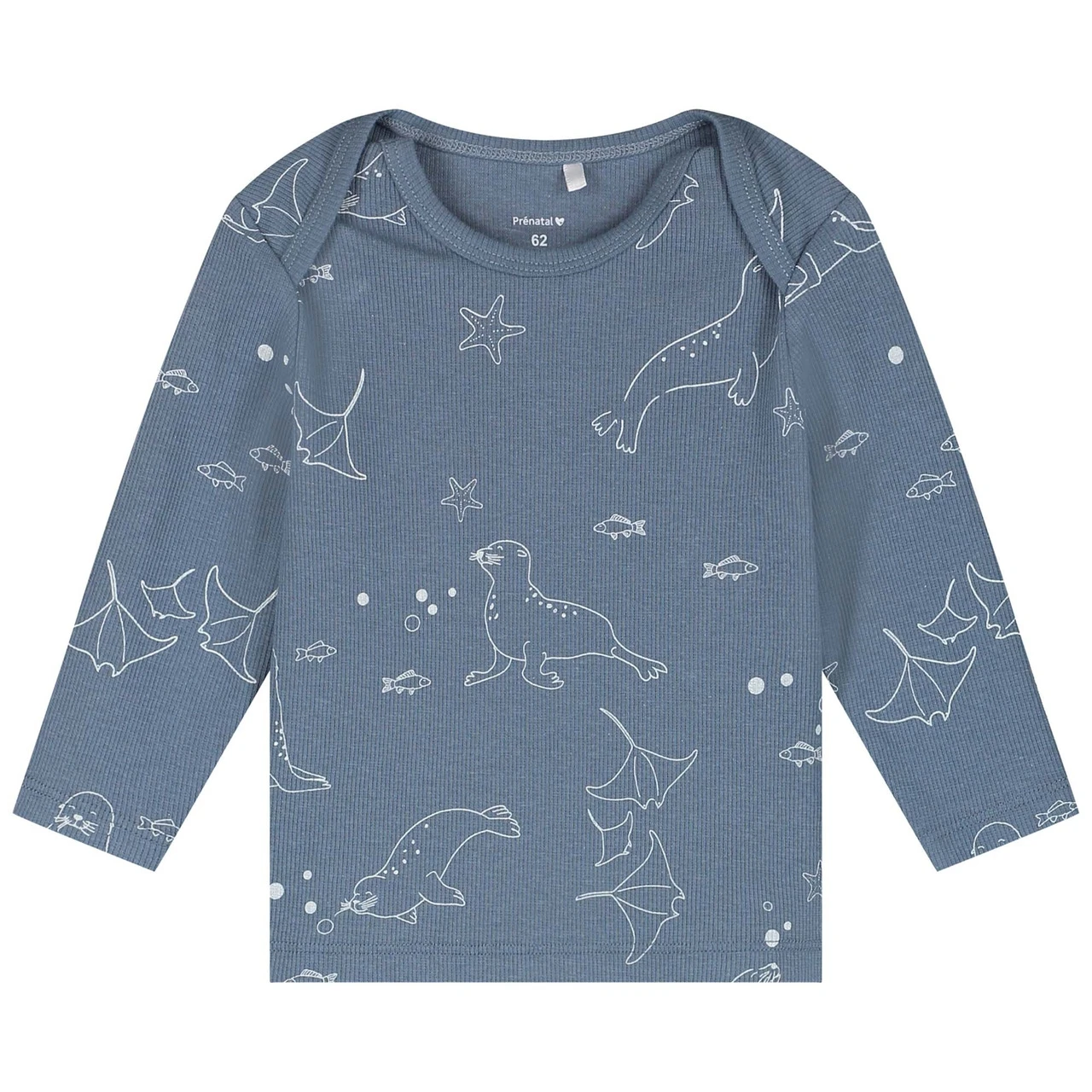 Prénatal Baby Pyjama Zeehond Rib Blauw 2 Prénatal Baby Pyjama Zeehond Rib Blauw - Afbeelding 2