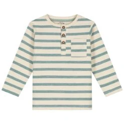 Prénatal Baby Shirt Lange Mouwen Strepen Groen