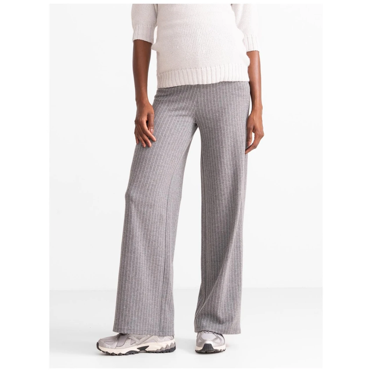 Prénatal Zwangerschapsbroek Lang Strepen Grijs 1 Prénatal Zwangerschapsbroek Lang Strepen Grijs