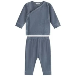 Prénatal Baby Pyjama Rib Velour Blauw