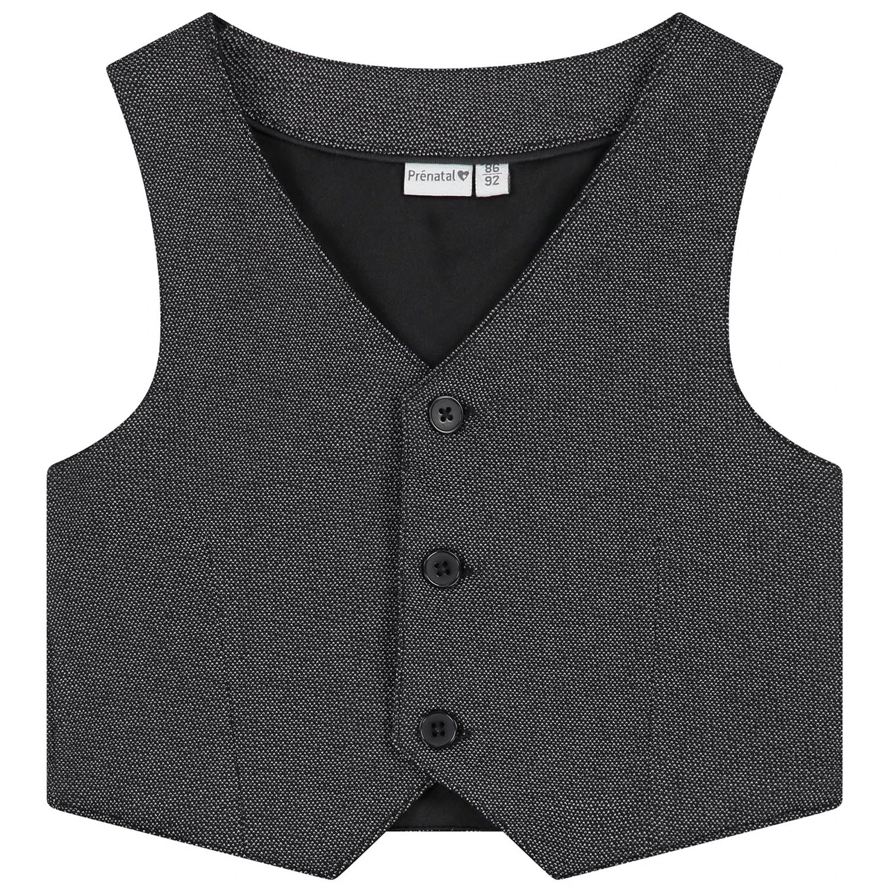 Prénatal Baby Gilet Mouwloos Effen Antraciet 1 Prénatal Baby Gilet Mouwloos Effen Antraciet