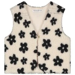 Prénatal Baby Gilet Mouwloos Bloemen Wit