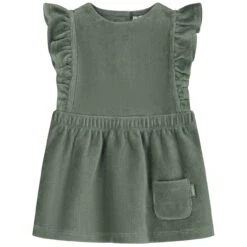 Prénatal Newborn Jurk Velours Mouwloos Effen Groen