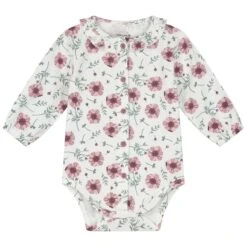 Prénatal Newborn Body Lange Mouwen Bloemen Wit
