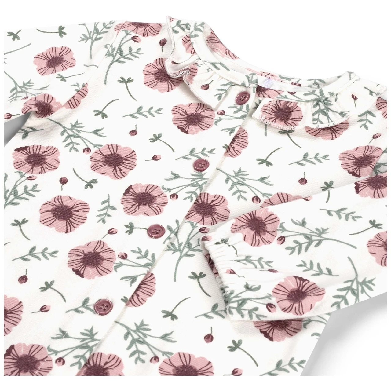 Prénatal Newborn Body Lange Mouwen Bloemen Wit 3 Prénatal Newborn Body Lange Mouwen Bloemen Wit - Afbeelding 3