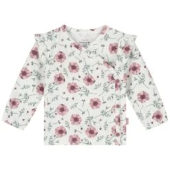 Prénatal Newborn Overslagshirt Lange Mouwen Bloemen Wit
