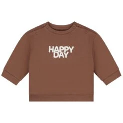 Prénatal Newborn Sweater Lange Mouwen Tekst Bruin