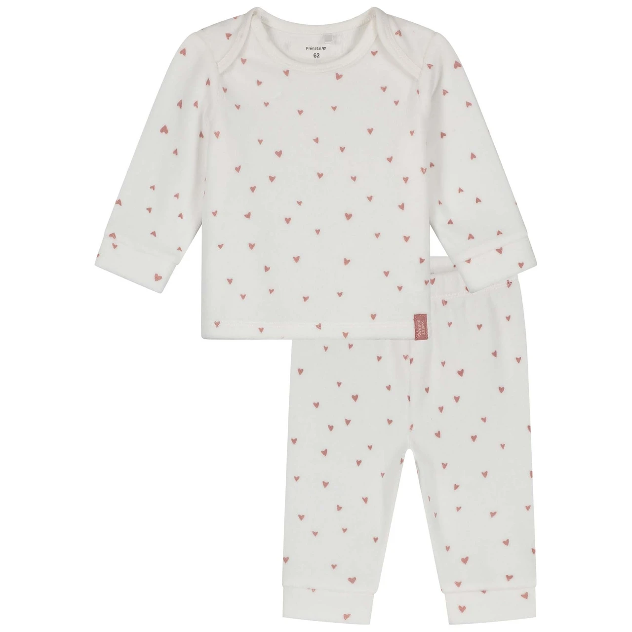 Prénatal Baby Pyjama Velvet Hart Wit 1 Prénatal Baby Pyjama Velvet Hart Wit