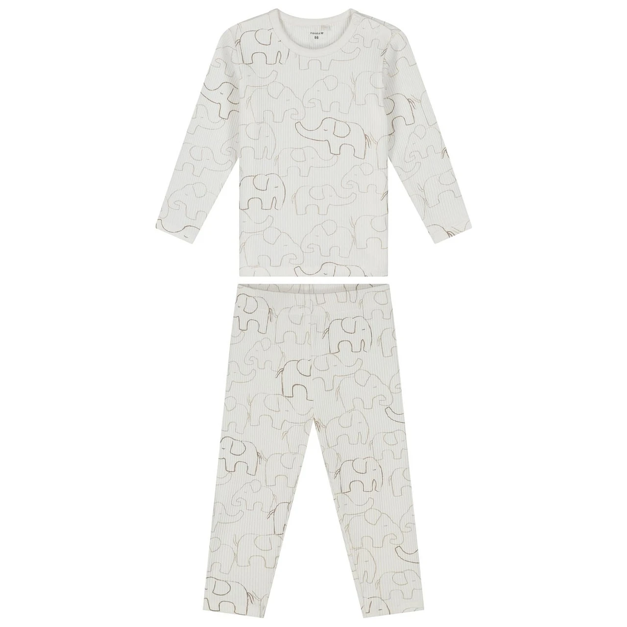Prénatal Peuter Pyjama Otis Rib Wit 1 Prénatal Peuter Pyjama Otis Rib Wit