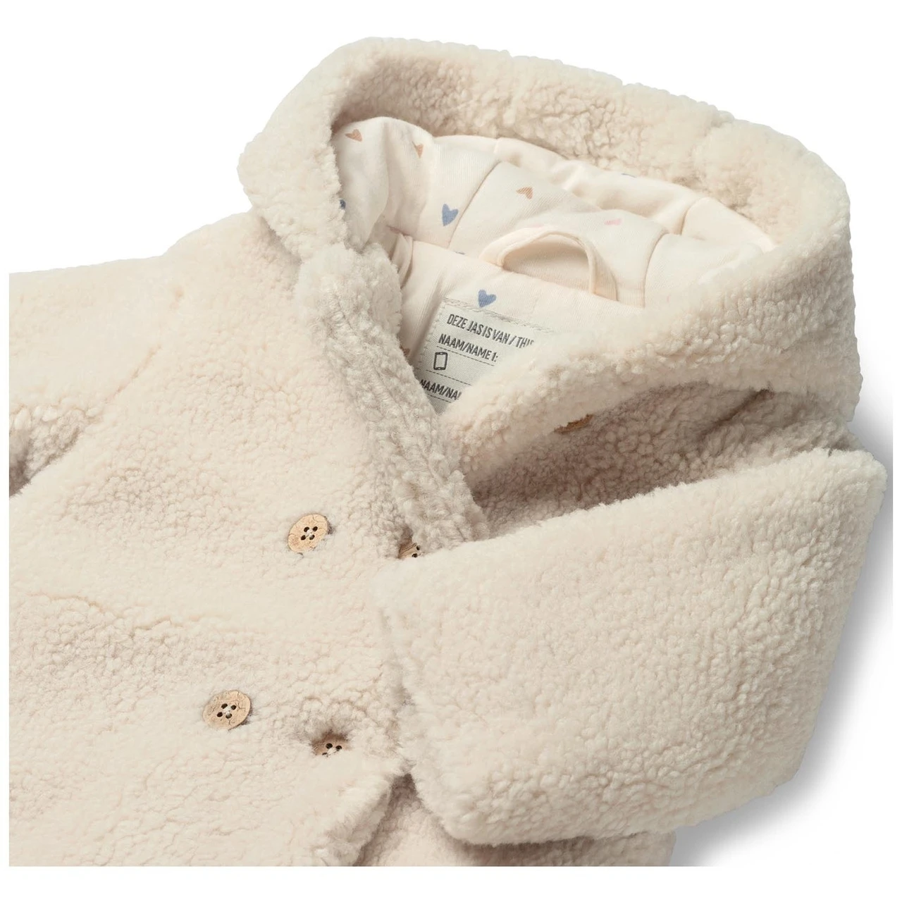 Prénatal Baby Winterjas Lange Mouwen Effen Wit 3 Prénatal Baby Winterjas Lange Mouwen Effen Wit - Afbeelding 3