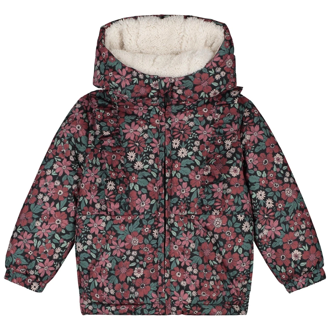 Prénatal Peuter Winterjas Lange Mouwen Bloemen Zwart 1 Prénatal Peuter Winterjas Lange Mouwen Bloemen Zwart