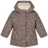 Prénatal Peuter Winterjas Lange Mouwen Panterprint Taupe