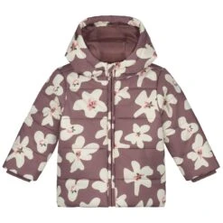 Prénatal Peuter Winterjas Lange Mouwen Bloemen Roze