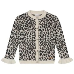 Prénatal Peuter Vest Lange Mouwen Panterprint Beige