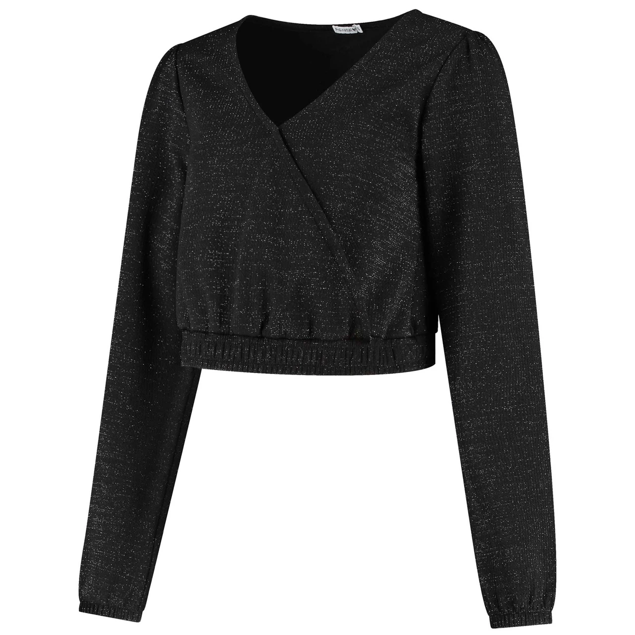 Prénatal Zwangerschapstop Lange Mouwen Effen Zwart 3 Prénatal Zwangerschapstop Lange Mouwen Effen Zwart - Afbeelding 3