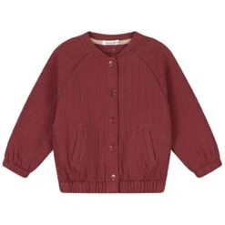 Prénatal Peuter Vest Lange Mouwen Effen Rood