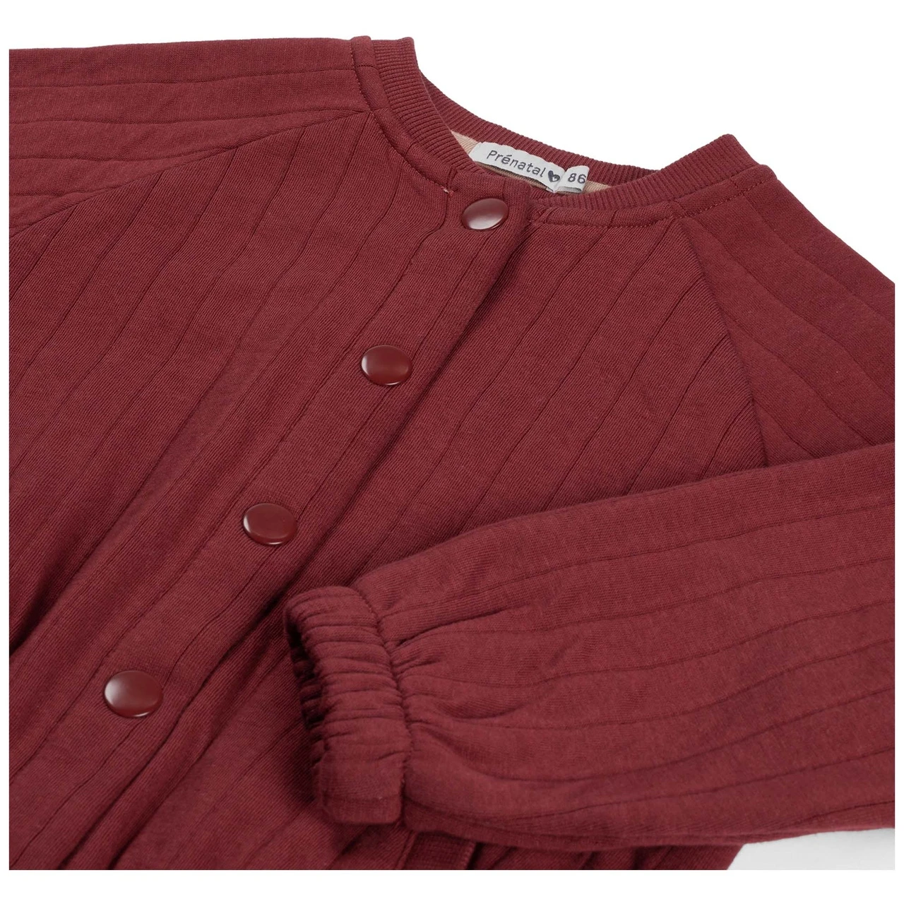 Prénatal Peuter Vest Lange Mouwen Effen Rood 3 Prénatal Peuter Vest Lange Mouwen Effen Rood - Afbeelding 3