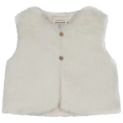 Prénatal Baby Gilet Mouwloos Effen Wit