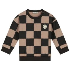 Prenatal 25 Prénatal Baby Sweater Lange Mouwen Ruit Bruin