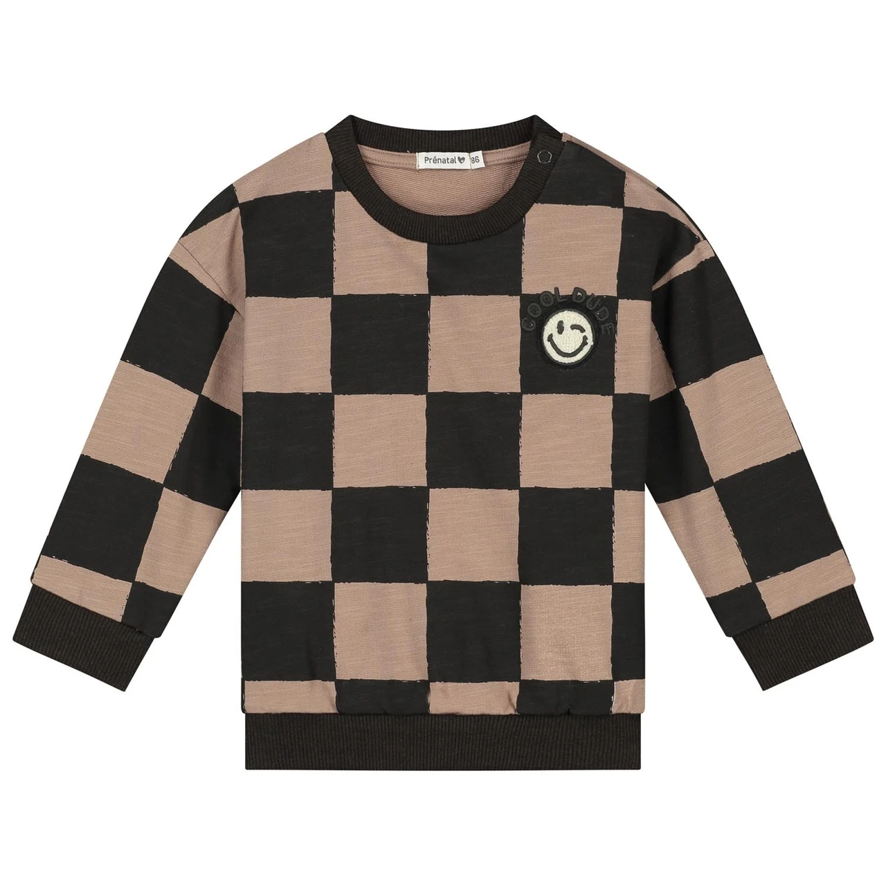 Prénatal Baby Sweater Lange Mouwen Ruit Bruin 1 Prénatal Baby Sweater Lange Mouwen Ruit Bruin