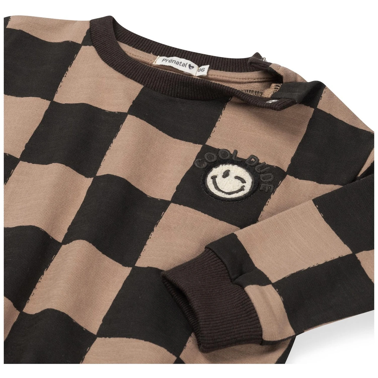 Prénatal Baby Sweater Lange Mouwen Ruit Bruin 3 Prénatal Baby Sweater Lange Mouwen Ruit Bruin - Afbeelding 3