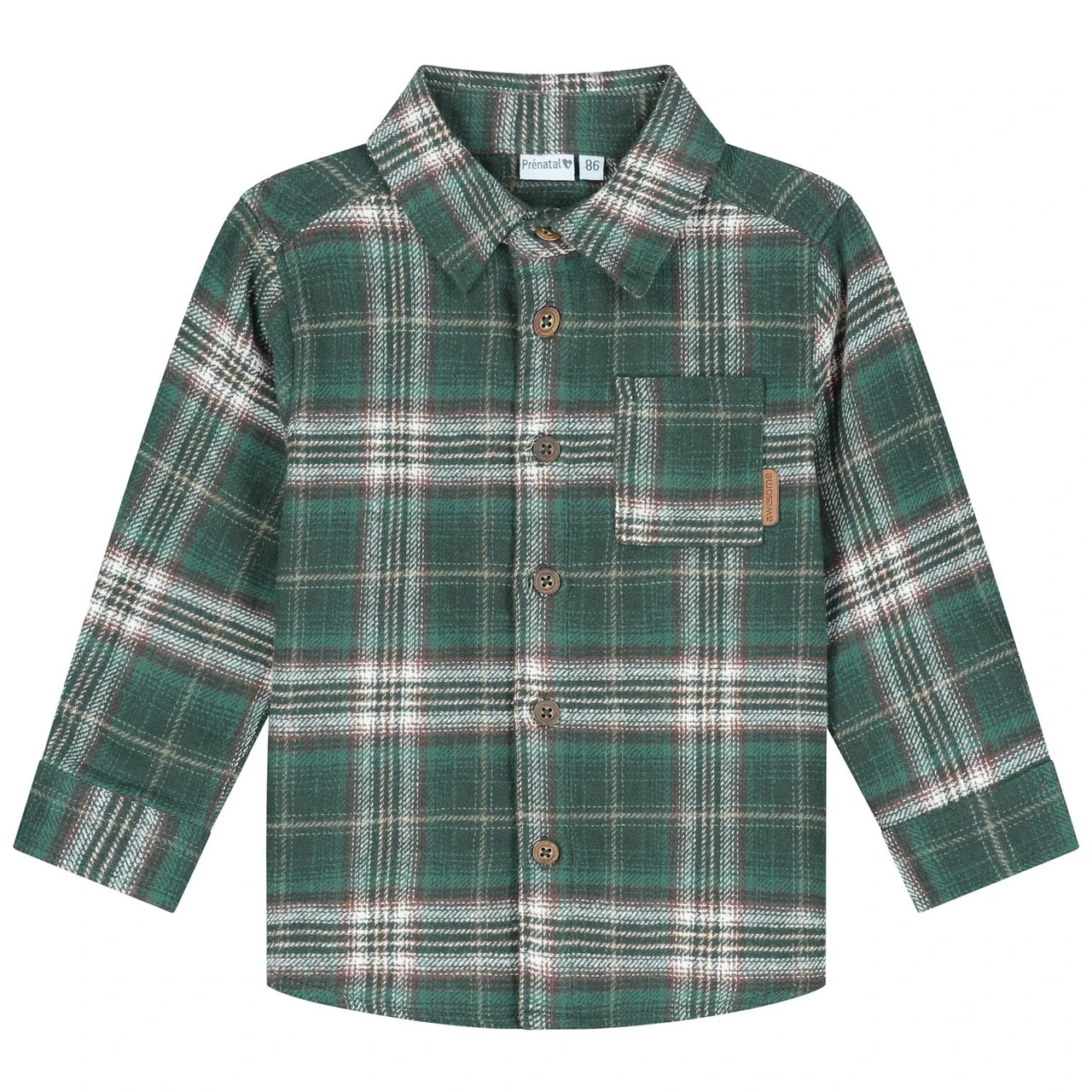 Prénatal Peuter Blouse Lange Mouwen Ruit Groen 1 Prénatal Peuter Blouse Lange Mouwen Ruit Groen