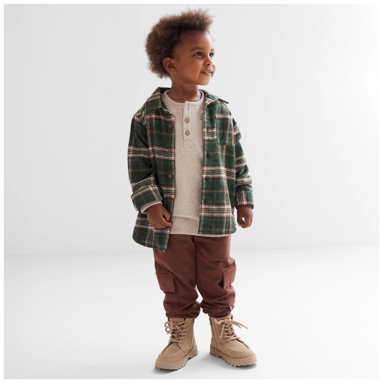 Prénatal Peuter Blouse Lange Mouwen Ruit Groen 4 Prénatal Peuter Blouse Lange Mouwen Ruit Groen - Afbeelding 4